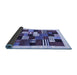 Sideview of Abstract Blue Contemporary Rug, con321blu