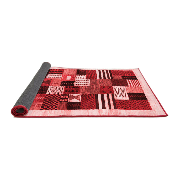 Abstract Red Contemporary Area Rugs
