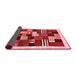 Abstract Red Contemporary Area Rugs