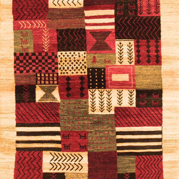 Abstract Orange Contemporary Rug, con321org