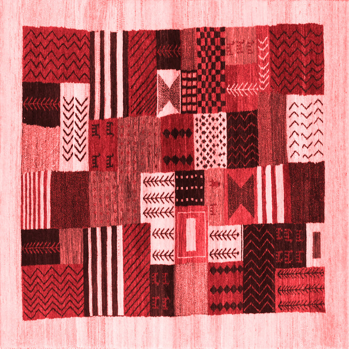 Abstract Red Contemporary Rug, con321red