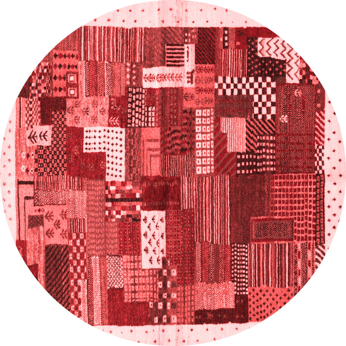 Machine Washable Abstract Red Contemporary Rug, wshcon322red