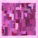 Square Abstract Pink Contemporary Rug, con322pnk