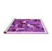 Sideview of Machine Washable Abstract Purple Contemporary Area Rugs, wshcon322pur