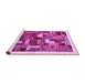 Sideview of Machine Washable Abstract Pink Contemporary Rug, wshcon322pnk