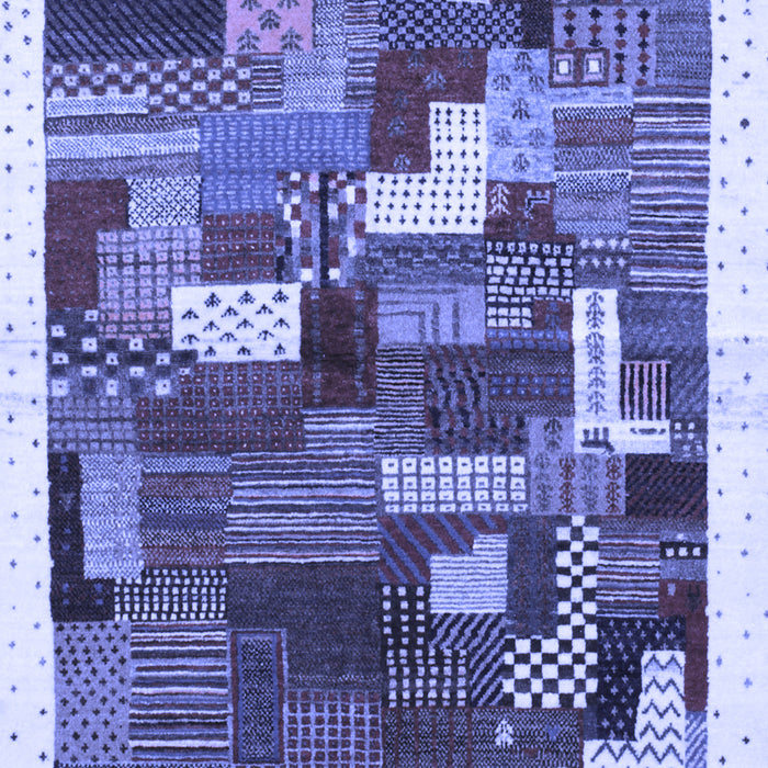 Abstract Blue Contemporary Rug, con322blu