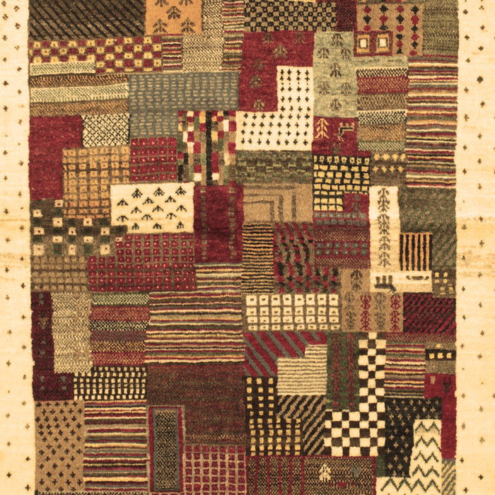 Machine Washable Abstract Brown Contemporary Rug, wshcon322brn