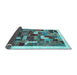 Sideview of Abstract Light Blue Contemporary Rug, con322lblu