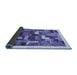 Sideview of Abstract Blue Contemporary Rug, con322blu