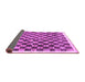 Sideview of Checkered Purple Modern Rug, con323pur