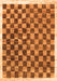 Checkered Orange Modern Rug, con323org