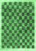 Checkered Emerald Green Modern Rug, con323emgrn