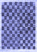 Checkered Blue Modern Rug, con323blu