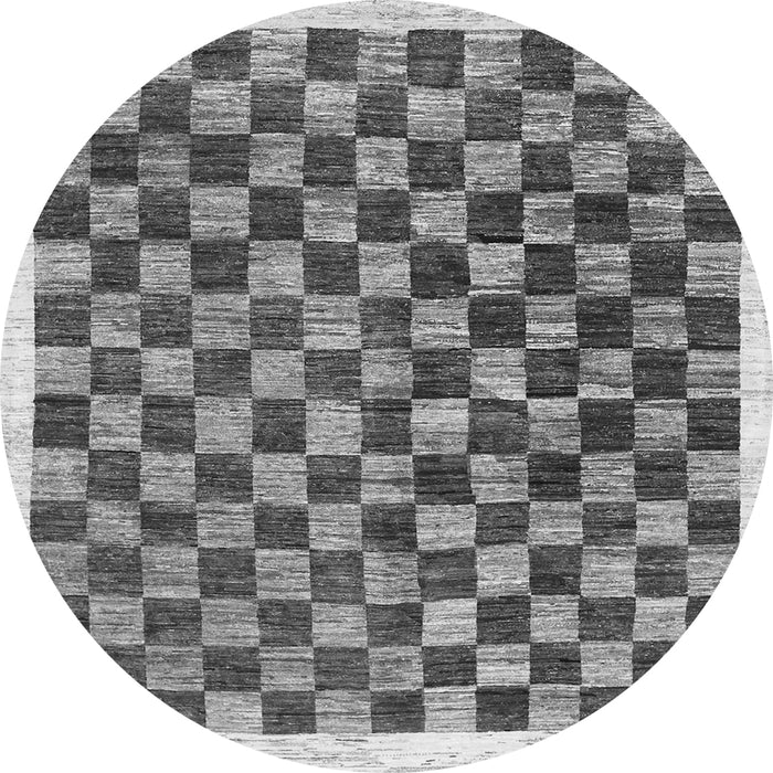 Machine Washable Checkered Gray Modern Rug, wshcon323gry