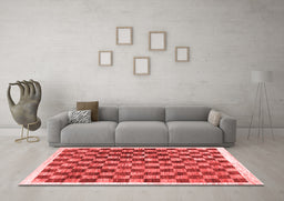 Modern Red Washable Rugs