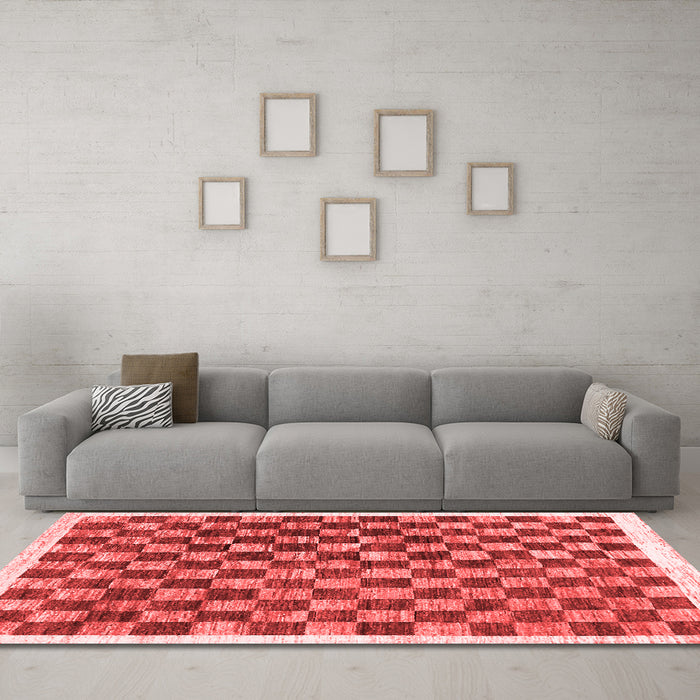 Modern Red Washable Rugs