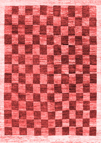 Checkered Red Modern Rug, con323red