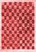 Checkered Red Modern Area Rugs