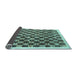 Sideview of Checkered Light Blue Modern Rug, con323lblu