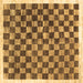 Square Checkered Brown Modern Rug, con323brn