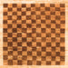 Serging Thickness of Checkered Orange Modern Rug, con323org