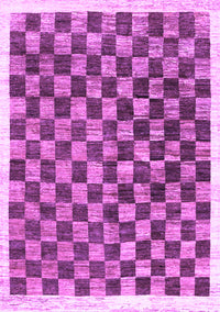 Checkered Purple Modern Rug, con323pur