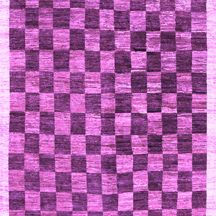 Checkered Purple Modern Rug, con323pur