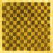 Square Checkered Yellow Modern Rug, con323yw