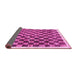 Sideview of Checkered Pink Modern Rug, con323pnk