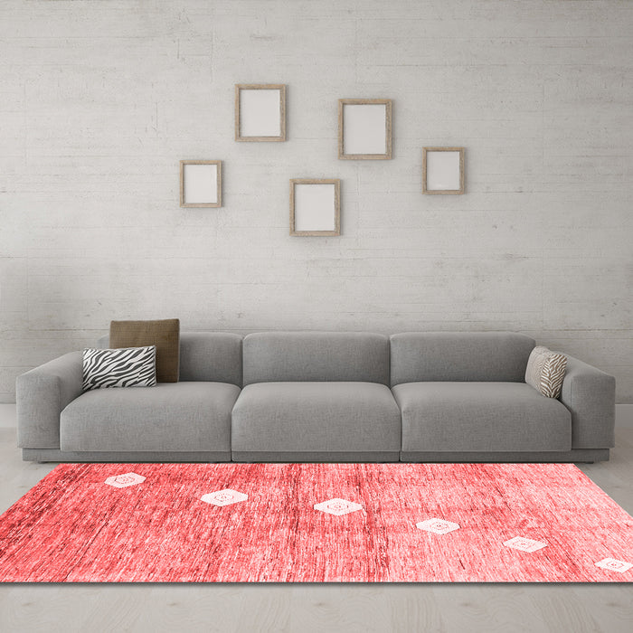 Contemporary Red Washable Rugs
