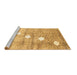 Sideview of Machine Washable Abstract Brown Contemporary Rug, wshcon324brn