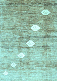 Abstract Light Blue Contemporary Rug, con324lblu