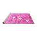 Sideview of Machine Washable Abstract Pink Contemporary Rug, wshcon324pnk