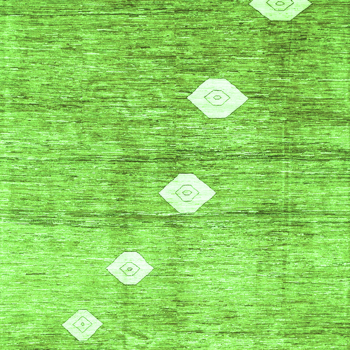 Abstract Green Contemporary Rug, con324grn