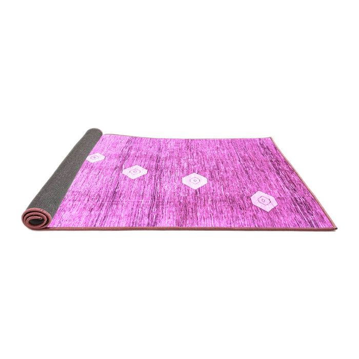 Sideview of Abstract Purple Contemporary Rug, con324pur