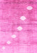 Machine Washable Abstract Pink Contemporary Rug, wshcon324pnk