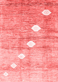 Abstract Red Contemporary Rug, con324red