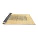 Thickness of Contemporary Metallic Gold Solid Rug, con325