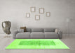 Machine Washable Solid Green Modern Area Rugs in a Living Room,, wshcon325grn