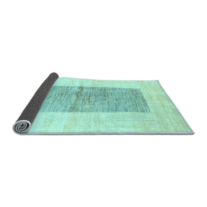 Sideview of Solid Light Blue Modern Rug, con325lblu