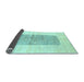 Sideview of Solid Light Blue Modern Rug, con325lblu