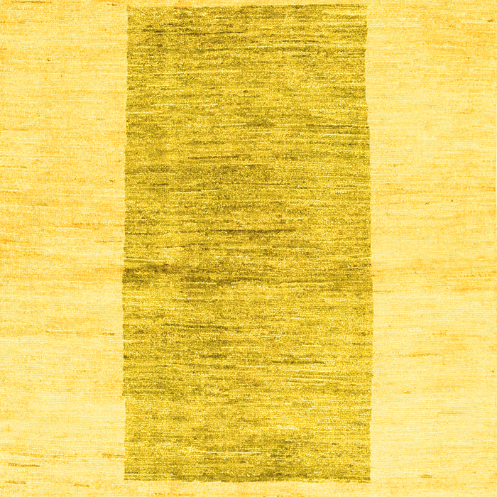 Machine Washable Solid Yellow Modern Rug, wshcon325yw
