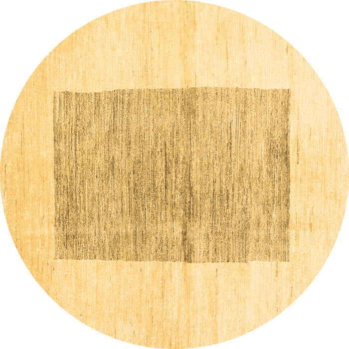 Round Solid Brown Modern Rug, con325brn