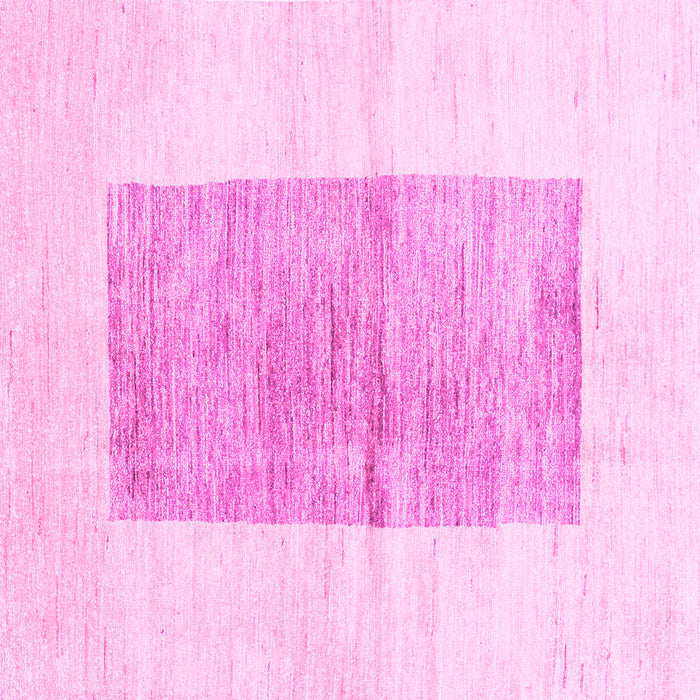 Square Solid Pink Modern Rug, con325pnk