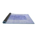 Sideview of Solid Blue Modern Rug, con325blu