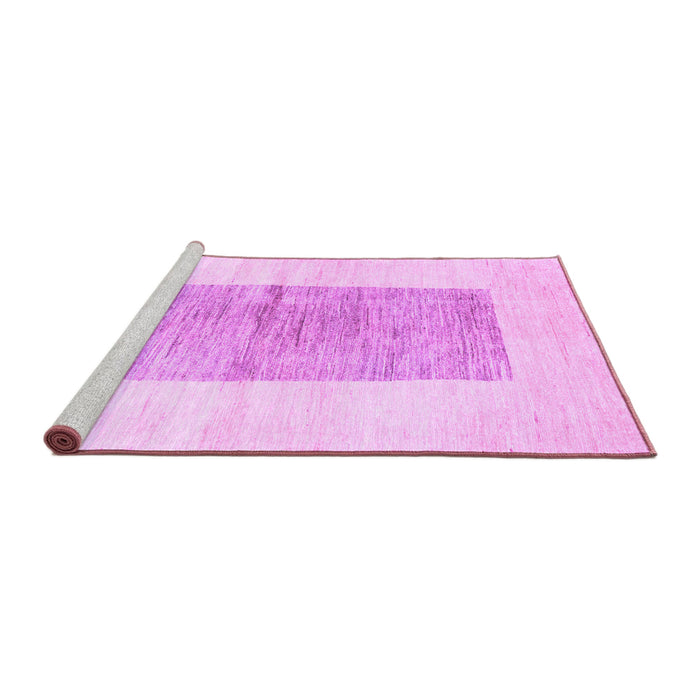 Sideview of Machine Washable Solid Purple Modern Area Rugs, wshcon325pur