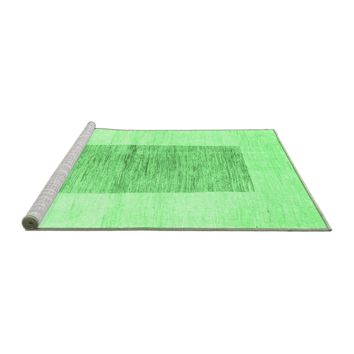 Sideview of Machine Washable Solid Emerald Green Modern Area Rugs, wshcon325emgrn