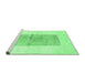 Sideview of Machine Washable Solid Emerald Green Modern Area Rugs, wshcon325emgrn