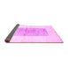 Sideview of Solid Purple Modern Rug, con325pur