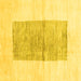 Square Solid Yellow Modern Rug, con325yw